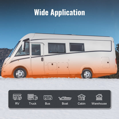 12V 2KW Diesel Air Heater with Remote, LCD, and 10L Tank for RVs and Boats