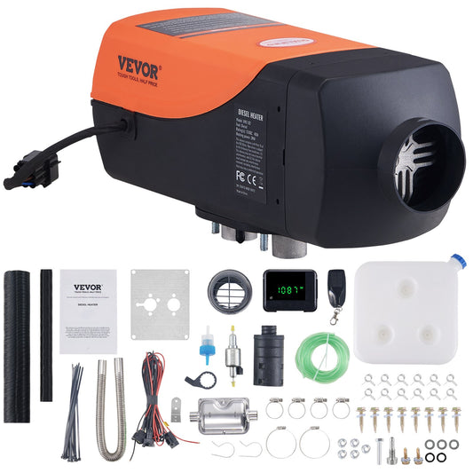 VEVOR Diesel Air Heater, 12V 2KW Diesel Heater with Remote Control and LCD Display,