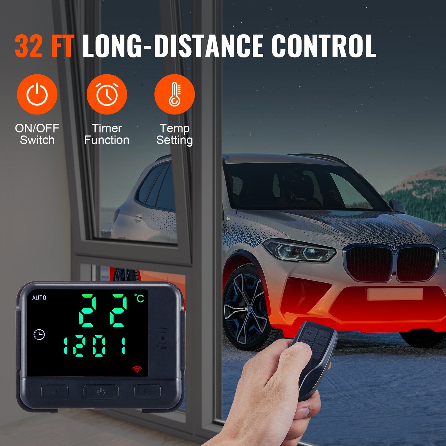 12V 5KW Diesel Heater with Remote & LCD for RVs, Boats, and Indoors