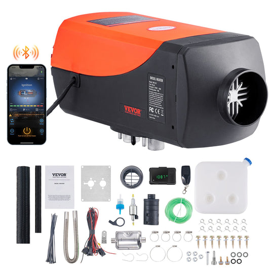 VEVOR Bluetooth App Control Diesel Air Heater, 12V 5KW Diesel Heater with Automatic