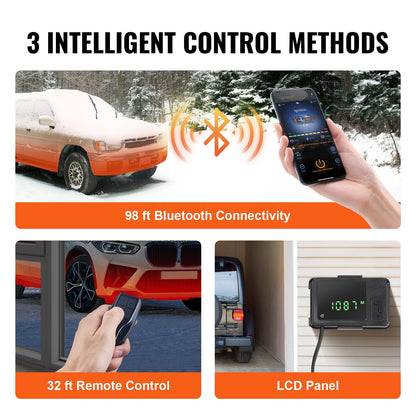 12V 8KW Diesel Air Heater with Bluetooth & Remote Control for RVs and Indoors