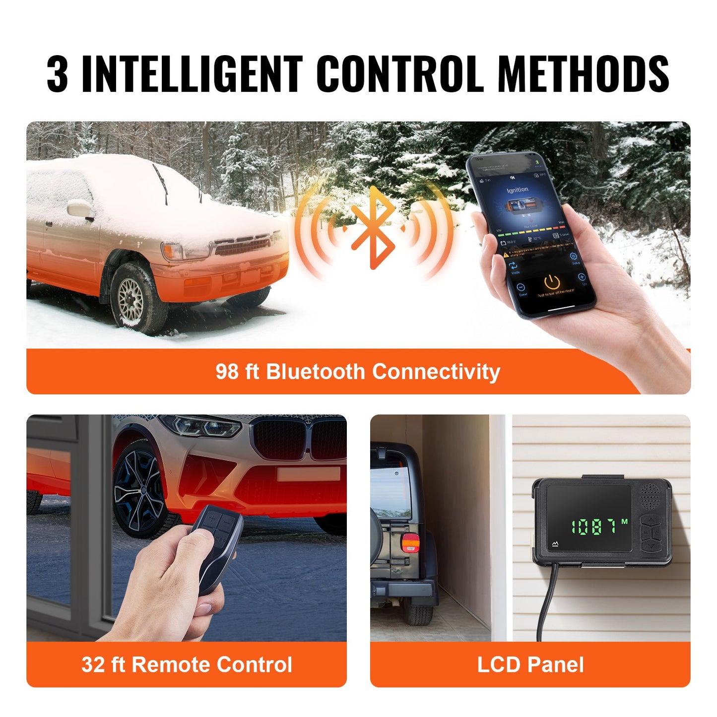 VEVOR Bluetooth App Control Diesel Air Heater, 12V 8KW Diesel Heater with Automatic