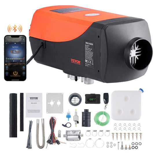 VEVOR Bluetooth App Control Diesel Air Heater, 12V 8KW Diesel Heater with Automatic