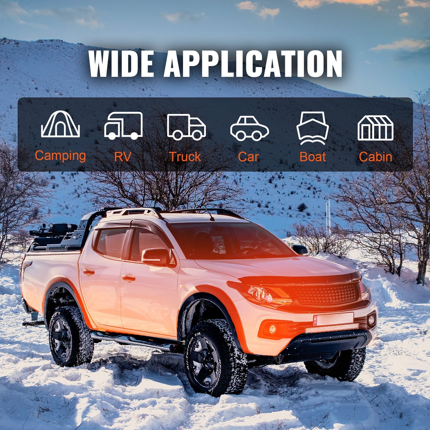 VEVOR 5 KW Diesel Air Heater, Bluetooth App Control All-on-one Diesel Heater with