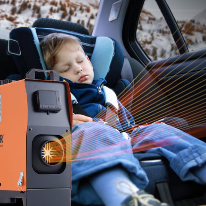 VEVOR Diesel Air Heater, 12V 8KW All-on-one Diesel Heater with Remote Control and LCD Display, 5L Fuel Tank Portable Diesel Parking Heater, Rapid Heating for RV Trailer Camper Van Boat And Indoors