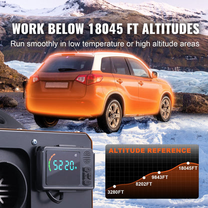 8KW Diesel Air Heater with Bluetooth Control, Quiet Operation, 9.35 kg