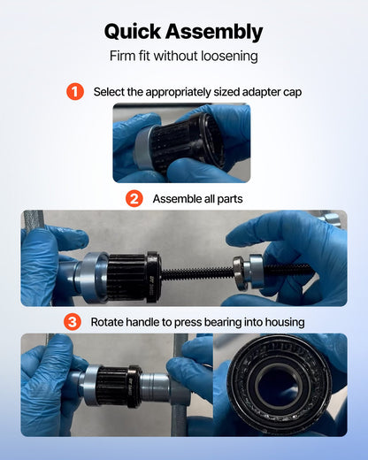 Bearing Press Kit, 25 Pcs, Bearing Race and Seal Driver Set with Bushings & Wrenches, Bushing Driver Tool Set, Heavy Duty Aluminum Alloy Seal Removal Installation Tool Kit with Storage Case
