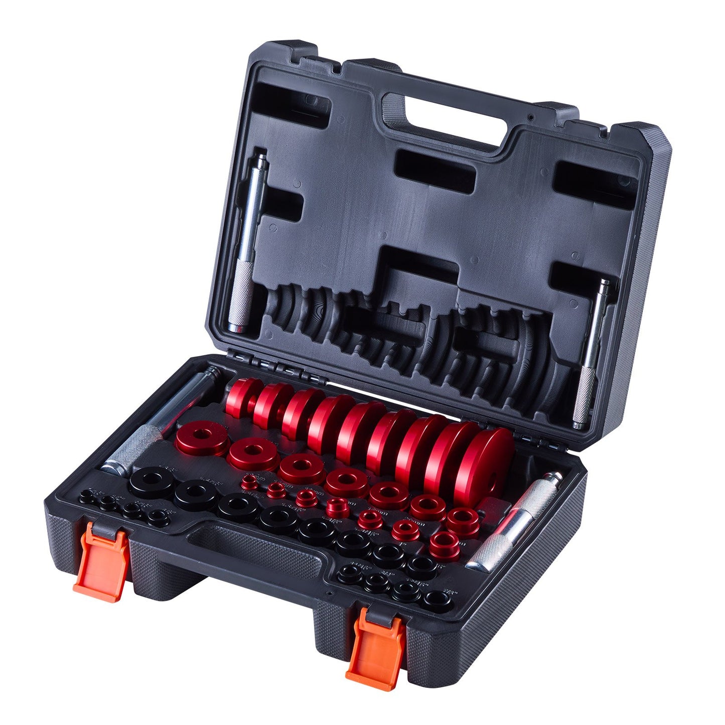 Bearing Press Kit, 43 Pcs, Bearing Race and Seal Driver Set with 39 Bushings & Handle Shafts, Bushing Driver Tool Set, Heavy Duty Aluminum Alloy Removal Installation Tool Kit with Storage Case