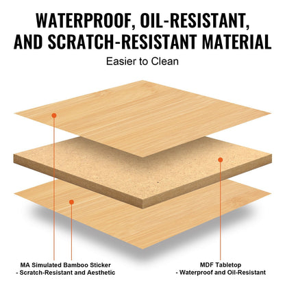 Bamboo Bed Tray Table with Foldable Legs, Portable Serving Desk, 0.78 kg