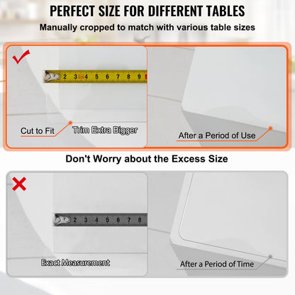 VEVOR 90 x 44 Inch Crystal Clear Table Protector Clear PVC Table Top Protector 1.5mm