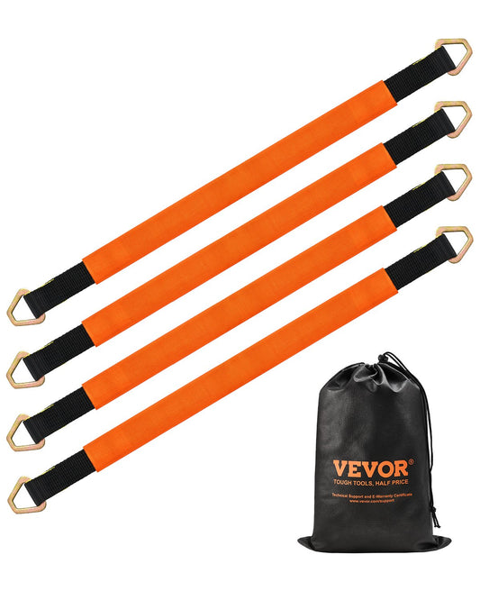 VEVOR Axle Straps Axle Tow Straps D Ring 5.08 cm x 97.536 cm for Trailer Truck