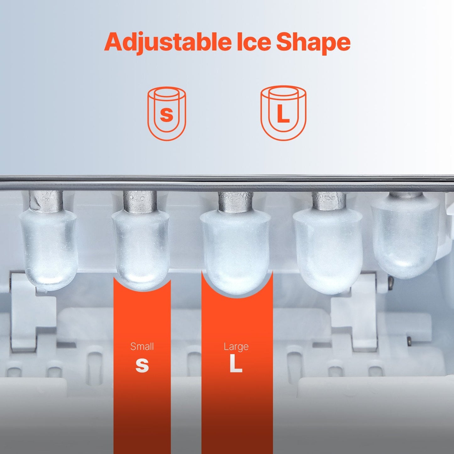 Portable Countertop Ice Maker, 12 kg/24H, Self-Cleaning, with Scoop and Basket