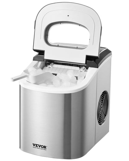 VEVOR Portable Countertop Ice Maker 33Lbs/24H Self-Cleaning with Scoop Basket