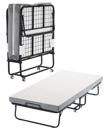 VEVOR Rollaway Bed Folding Bed with 100 mm Foam Mattress for Adults and Guest