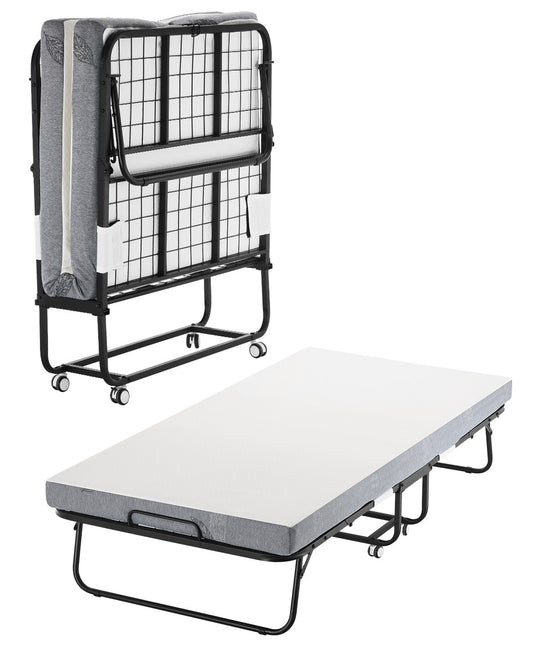 VEVOR Rollaway Bed Folding Bed with 100 mm Foam Mattress for Adults and Guest