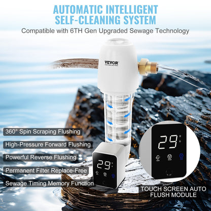 Whole House 40 Micron Sediment Filter, 0.025m for Well Water, 8 T/H Flow Rate