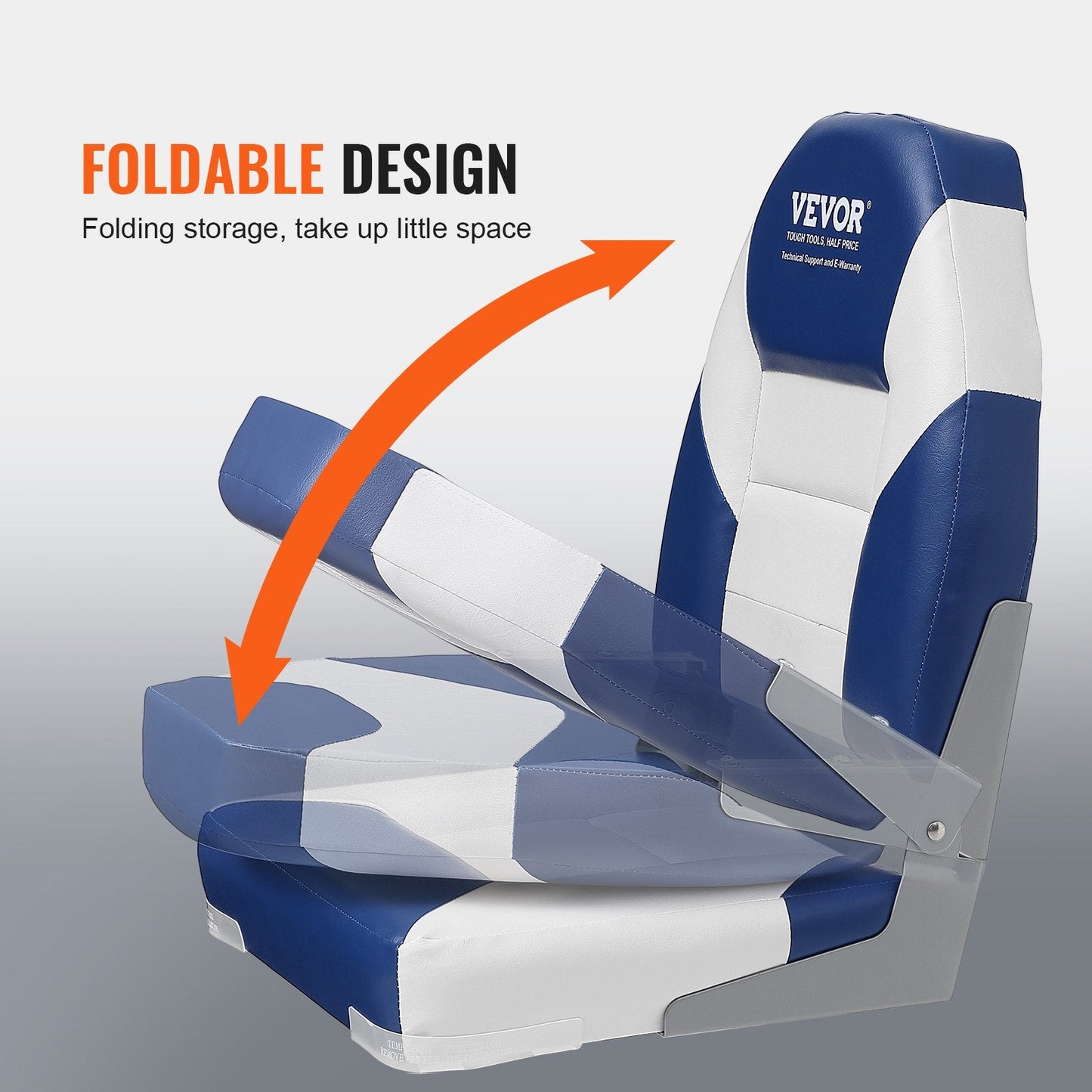 High Back Folding Boat Chair, Waterproof, Ergonomic, 2-Pack, 8.25 kg