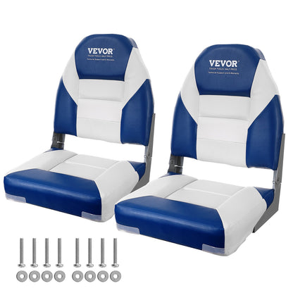 VEVOR Boat Seats, 555 mm High Back Boat Seat, Folding Boat Chair with Thickened