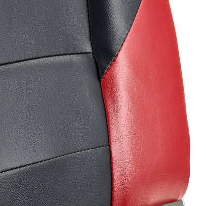 VEVOR Boat Seat High Backrest Flip Up Boat Seat Sponge Cushion Black & Red