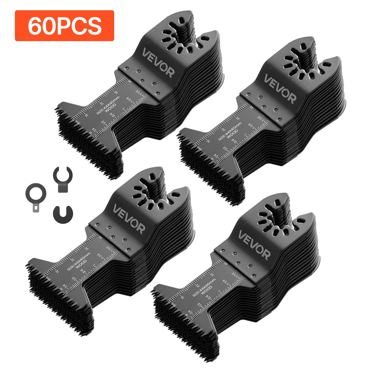 60PCS Oscillating Saw Blades Japanese Teeth, Universal Quick Release Oscillating Multi Tool Blades, Multitool Tool Blades for Wood Plastic PVC, Compatible with Dewalt Milwaukee Bosch Craftsman