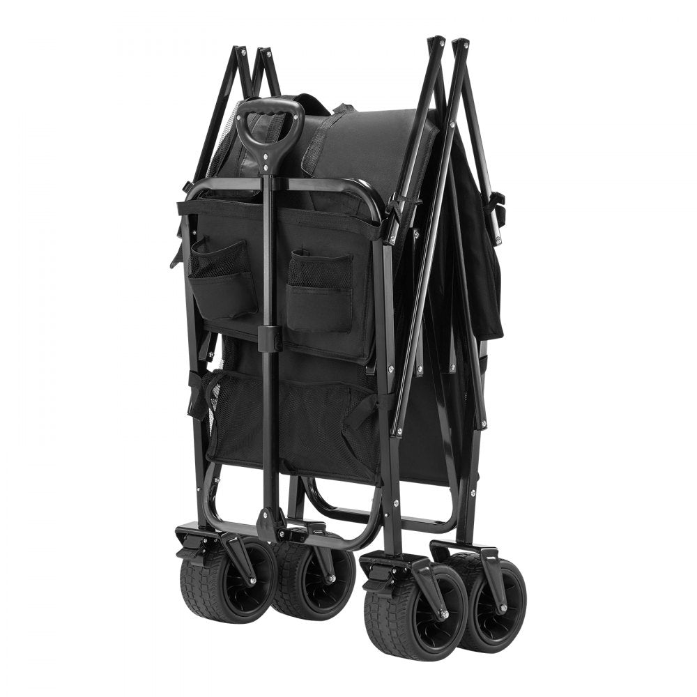 VEVOR Double Decker Wagon Collapsible 300L & 450 lbs Heavy Duty Folding Cart