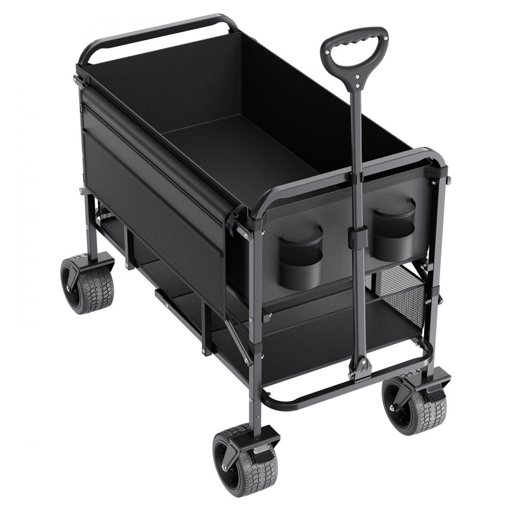 VEVOR Double Decker Wagon Collapsible 300L & 450 lbs Heavy Duty Folding Cart