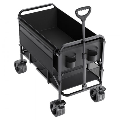 VEVOR Double Decker Wagon Collapsible 300L & 450 lbs Heavy Duty Folding Cart