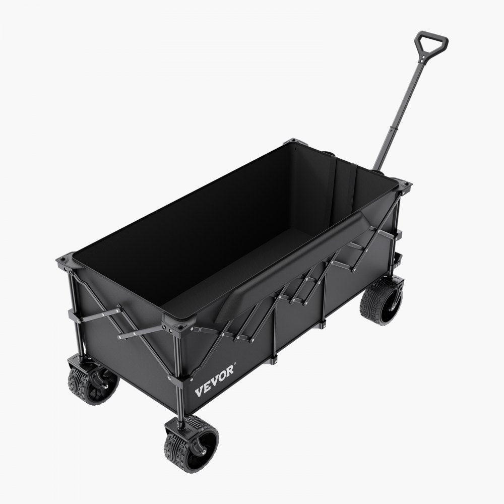 VEVOR Extended Folding Wagon Carts 300L&450LB Heavy Duty Collapsible Garden Cart