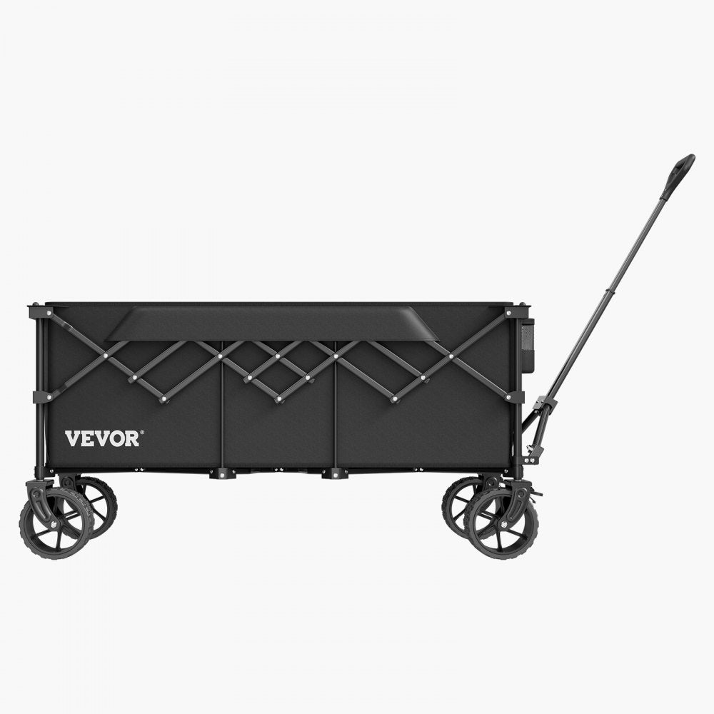 VEVOR Extended Folding Wagon Carts 300L&450LB Heavy Duty Collapsible Garden Cart