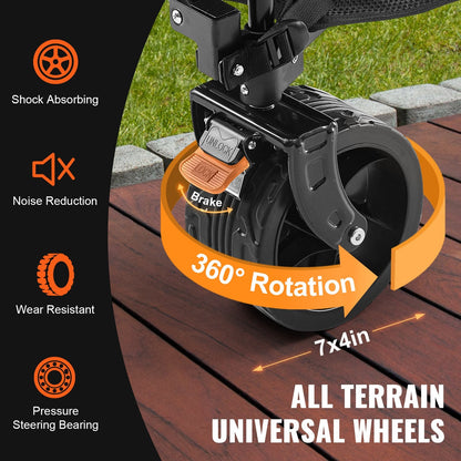 Collapsible Double Decker Wagon, 180 kg Cap, All-Terrain Wheels, 1.3m Long