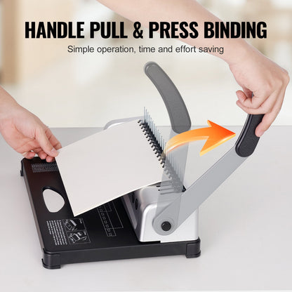 Heavy-Duty Comb Binding Machine, 21-Hole, Binds 450 Sheets, Includes 100 Spines
