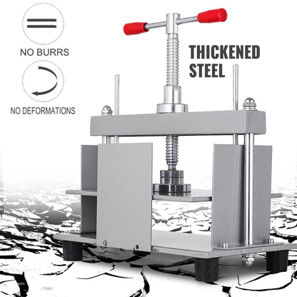 Manual Paper Press, 0.3m x 0.22m Steel Frame, 1500kg Pressure for A4 Papers
