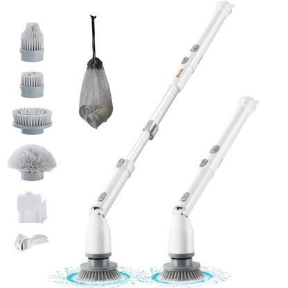 VEVOR Electric Spin Scrubber, Cordless Cleaning Brush with 2 Adjustable Speeds and