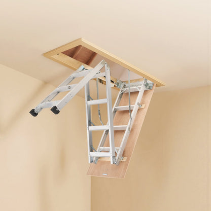 VEVOR Attic Ladder 375LBS / 170KG Capacity for 7.66 to 10.25 ft Ceiling Aluminum