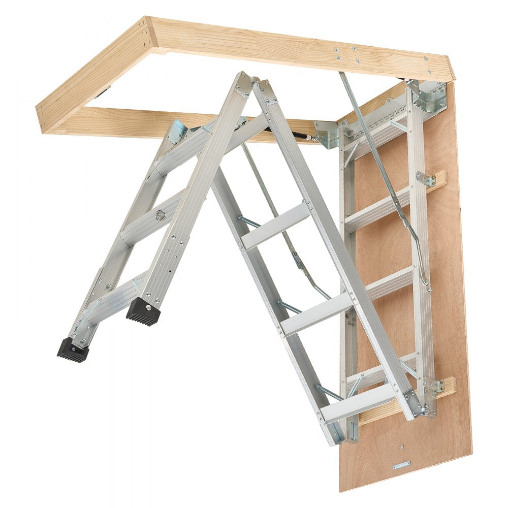 VEVOR Attic Ladder 375LBS / 170KG Capacity for 7.66 to 10.25 ft Ceiling Aluminum