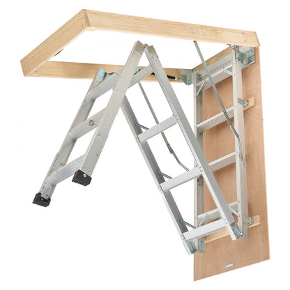 VEVOR Attic Ladder 375LBS / 170KG Capacity for 7.66 to 10.25 ft Ceiling Aluminum