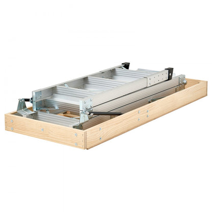 VEVOR Attic Ladder 375LBS / 170KG Capacity for 7.66 to 10.25 ft Ceiling Aluminum