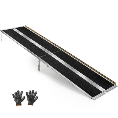 Portable Wheelchair Ramp, 3045 mm, Non-Slip Aluminum Folding Handicap Ramp for Wheelchair, 800 lbs Capacity, Door Threshold Ramps for Home Steps, Stairs, Entry, Threshold, Doorways, Scooter