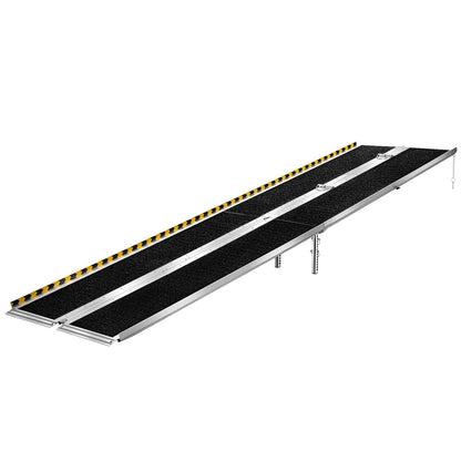 Portable Wheelchair Ramp, 3045 mm, Non-Slip Aluminum Folding Handicap Ramp for Wheelchair, 800 lbs Capacity, Door Threshold Ramps for Home Steps, Stairs, Entry, Threshold, Doorways, Scooter