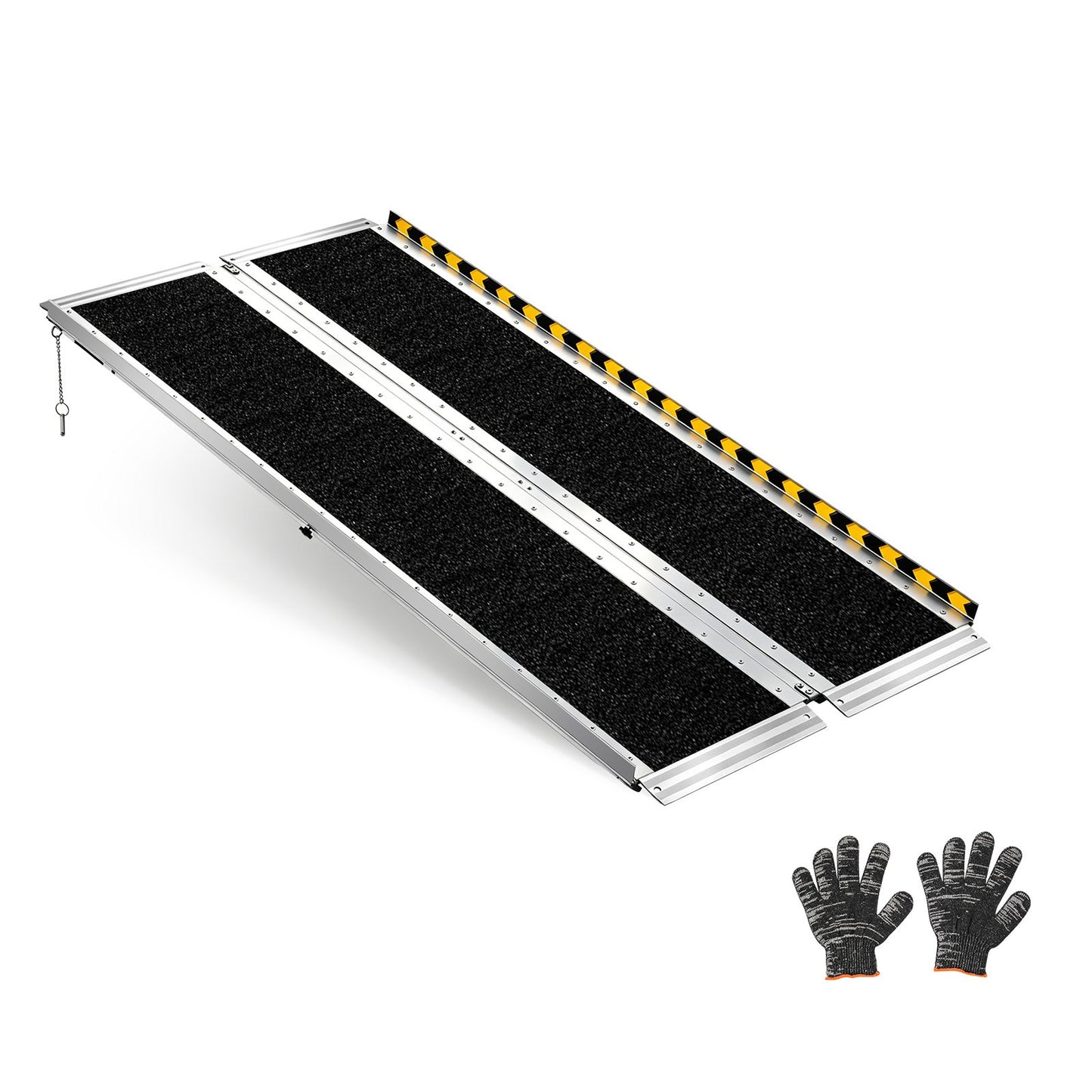 Portable Wheelchair Ramp, 1520 mm, Non-Slip Aluminum Folding Handicap Ramp for Wheelchair, 800 lbs Capacity, Door Threshold Ramps for Home Steps, Stairs, Entry, Threshold, Doorways, Scooter