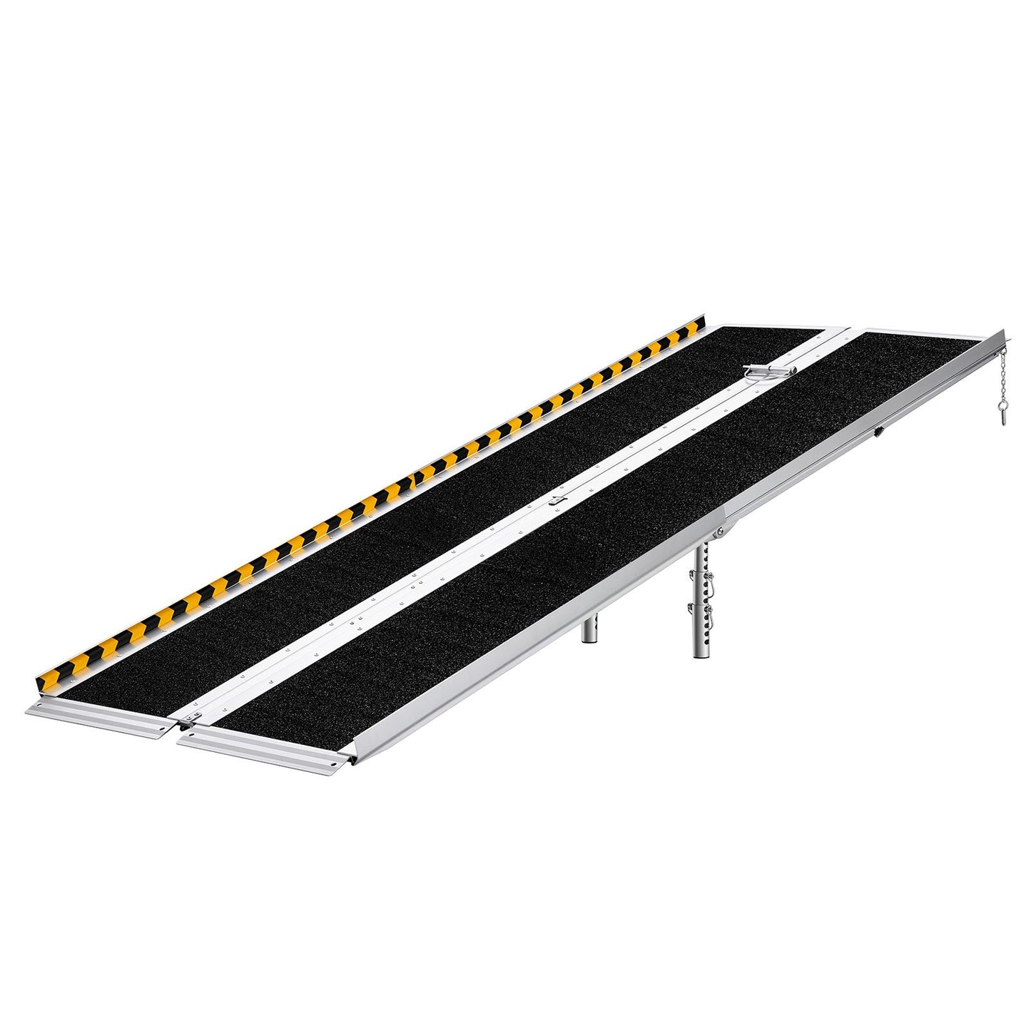 Portable Wheelchair Ramp, 2135 mm, Non-Slip Aluminum Folding Handicap Ramp for Wheelchair, 800 lbs Capacity, Door Threshold Ramps for Home Steps, Stairs, Entry, Threshold, Doorways, Scooter
