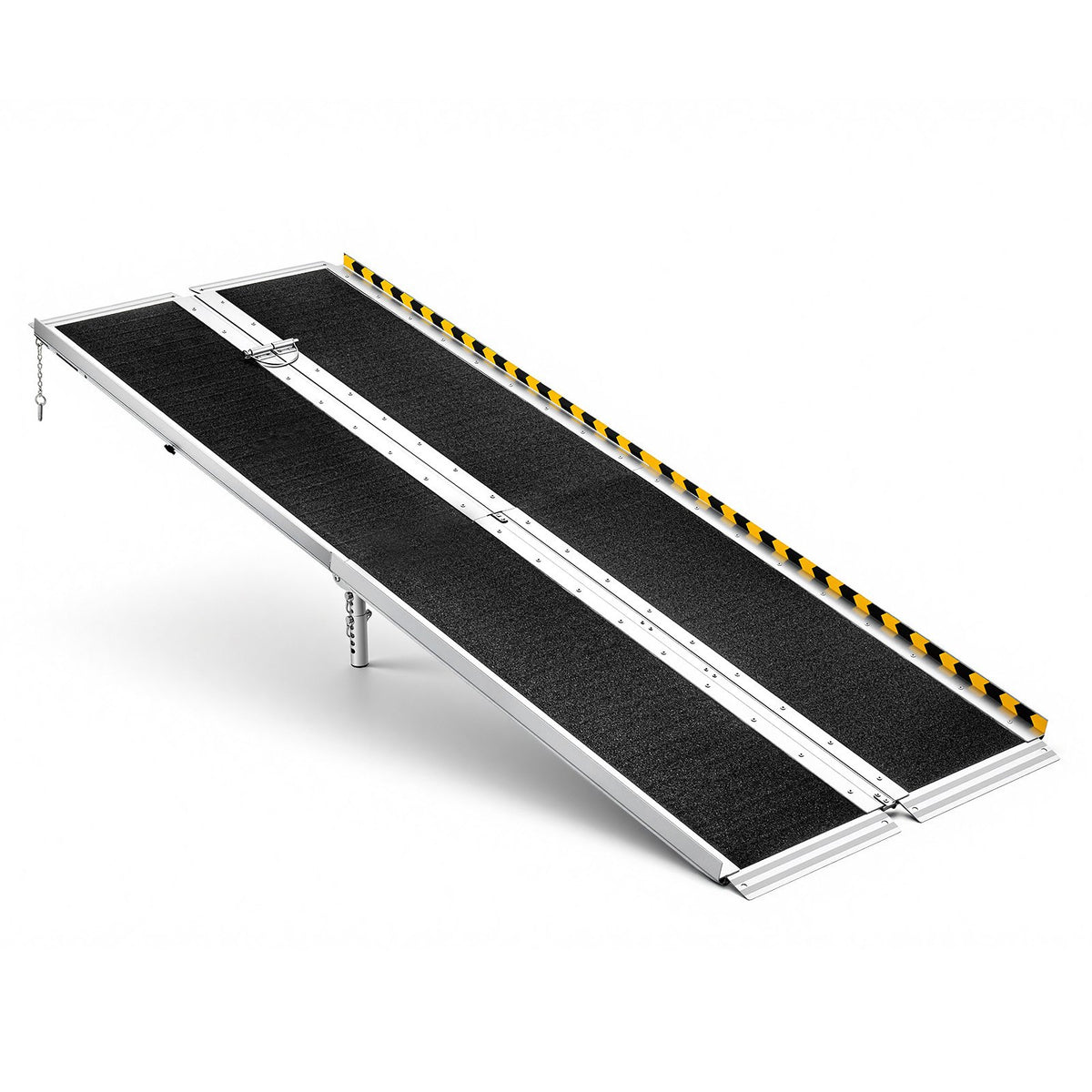 Portable Wheelchair Ramp, 2135 mm, Non-Slip Aluminum Folding Handicap Ramp for Wheelchair, 800 lbs Capacity, Door Threshold Ramps for Home Steps, Stairs, Entry, Threshold, Doorways, Scooter