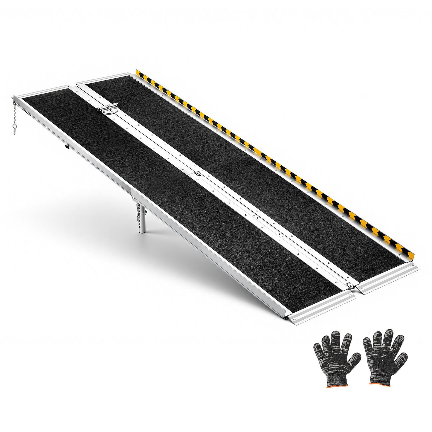 Portable Wheelchair Ramp, 2440 mm, Non-Slip Aluminum Folding Handicap Ramp for Wheelchair, 800 lbs Capacity, Door Threshold Ramps for Home Steps, Stairs, Entry, Threshold, Doorways, Scooter