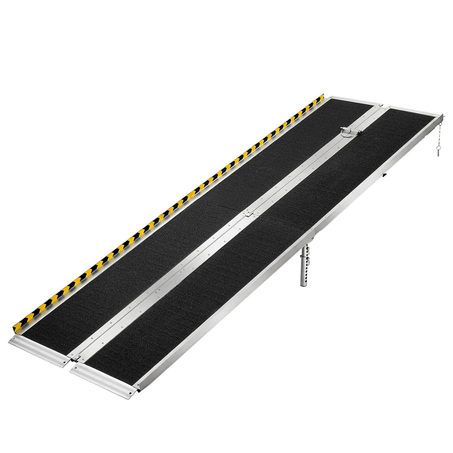 Portable Wheelchair Ramp, 2440 mm, Non-Slip Aluminum Folding Handicap Ramp for Wheelchair, 800 lbs Capacity, Door Threshold Ramps for Home Steps, Stairs, Entry, Threshold, Doorways, Scooter