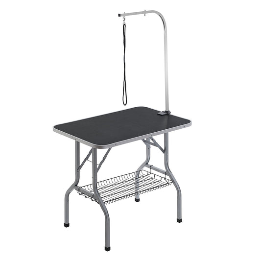 VEVOR Pet Grooming Table Arm with Clamp, 915 x 610mm Dog Grooming Station, Foldable