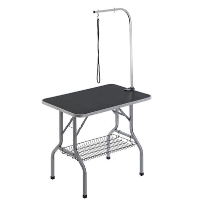 Foldable Dog Grooming Table with Adjustable Arm, 0.92x0.61m, Holds 149.7kg