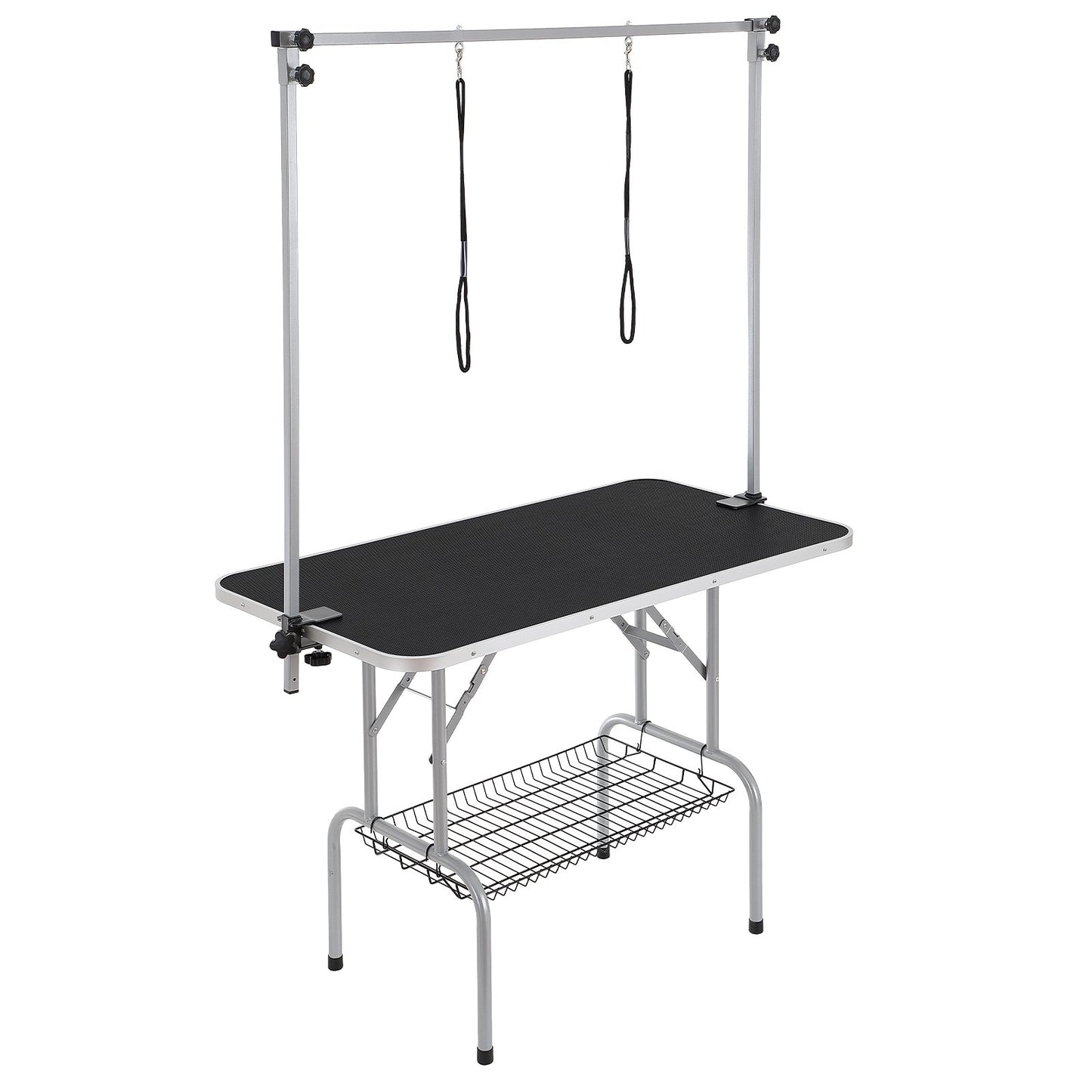 VEVOR Pet Grooming Table Two Arms with Clamp, 117cm Dog Grooming Station, Foldable