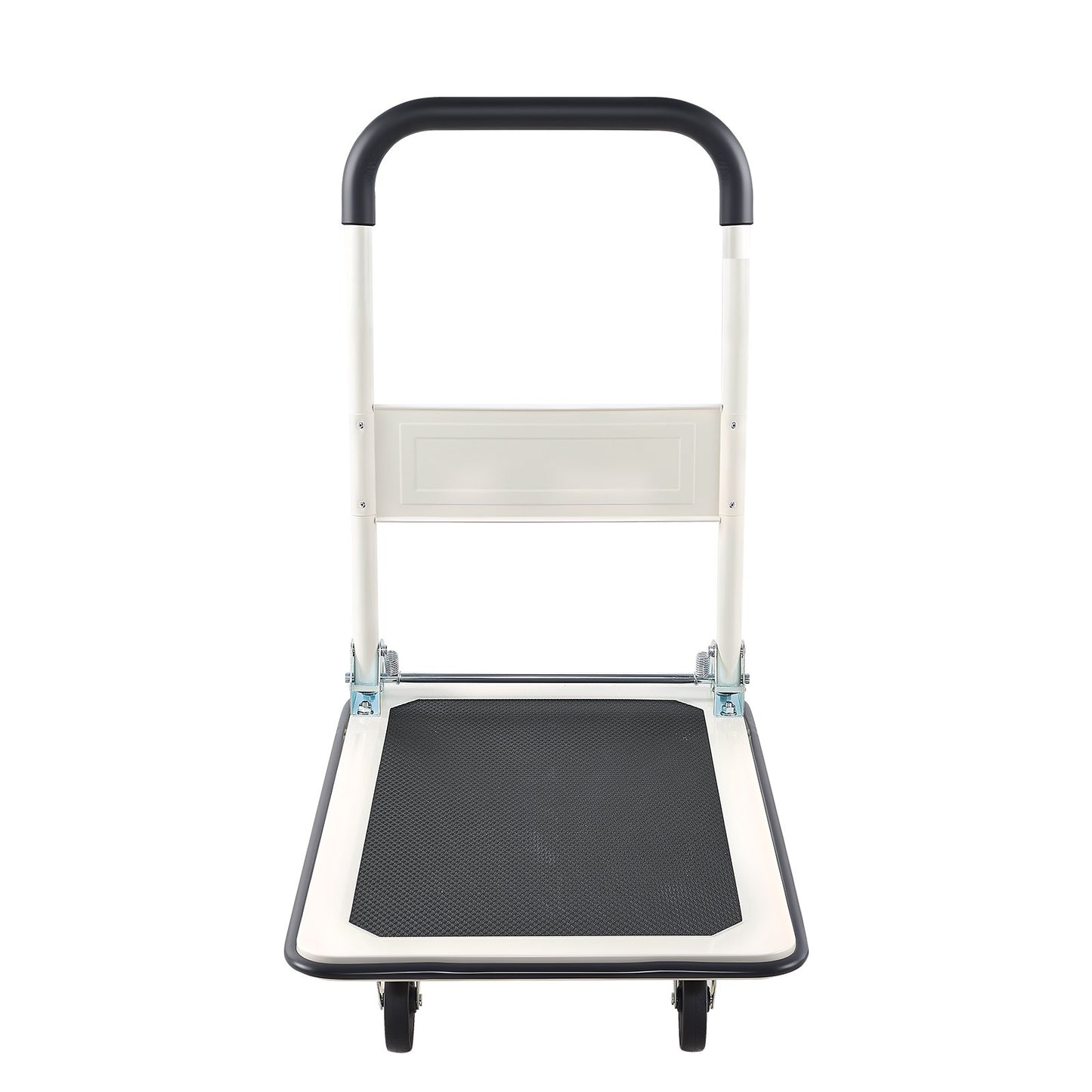 Foldable Push Cart Dolly, 149.69 kg Capacity, Folding Platform Truck with Swivel Wheels, Moving Platform Hand Truck Flatbed Cart, Space Saving Push Handle, for Easy Storage, 735 x 480 x 825 mm