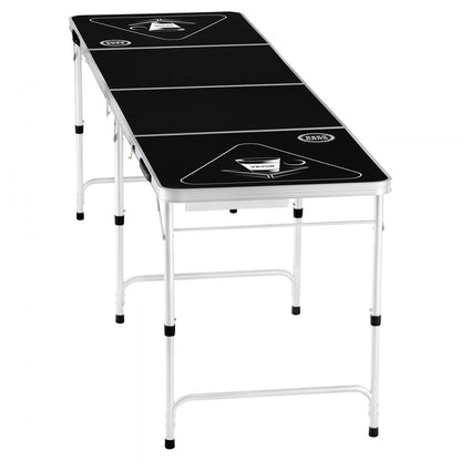 VEVOR 2.4 m Folding Beer Pong Tailgate Table Party Drinking Game Carrying Handle