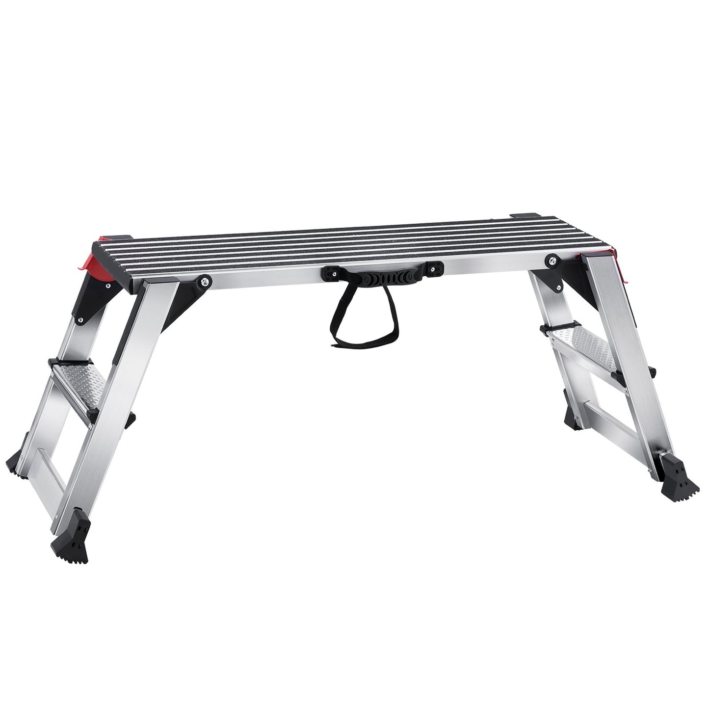 VEVOR Folding Work Platform, 660 lbs Load Capacity, Aluminum Drywall Stool Ladder,